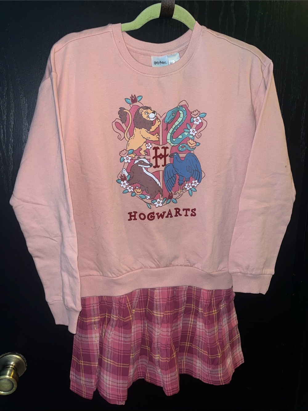 Hogwarts Crest Pink Crewneck Dress for Kids NWOT